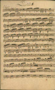 String Quartet manuscript in Pleyel's hand